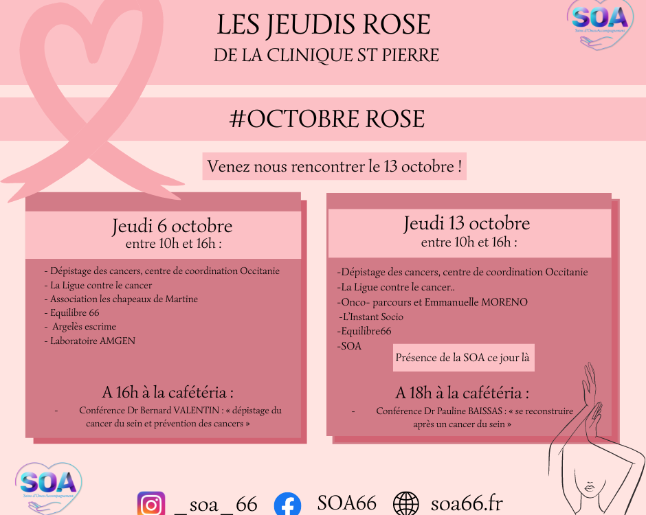 les jeudis roses de la clinique - SOA