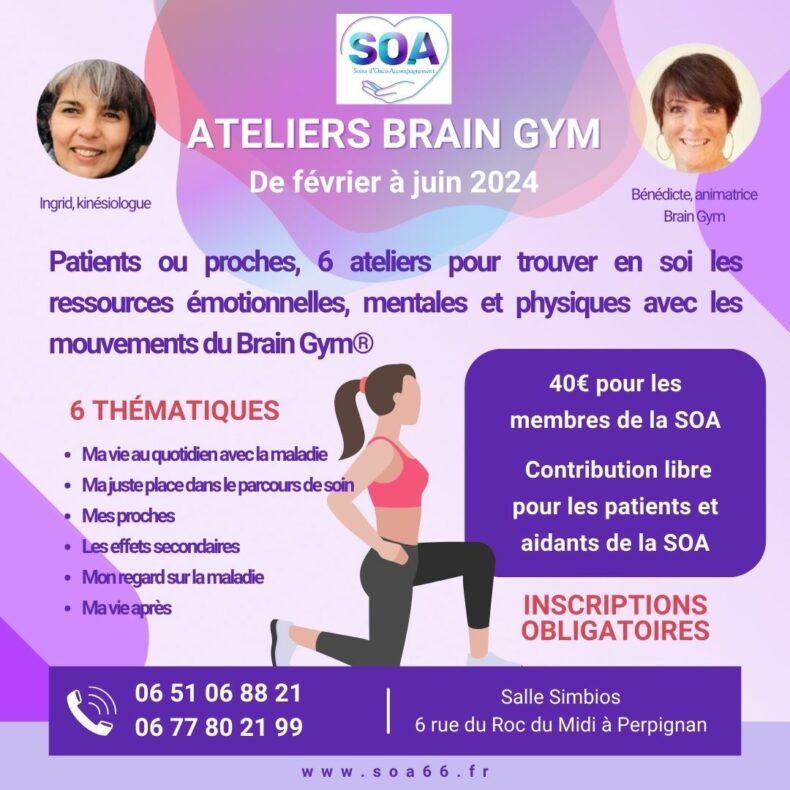 ateliers brain gym avec la SOA